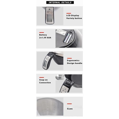 product_image_name-Generic-Balance de Cuisine Numérique 5kg - Bol Amovible Acier Inox - Écran LCD-4