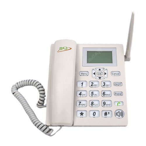Wireless Téléphone Fixe SQ MOBILE - GSM- 2 SIM + BATTERIE - LS - Blanc -  Prix pas cher
