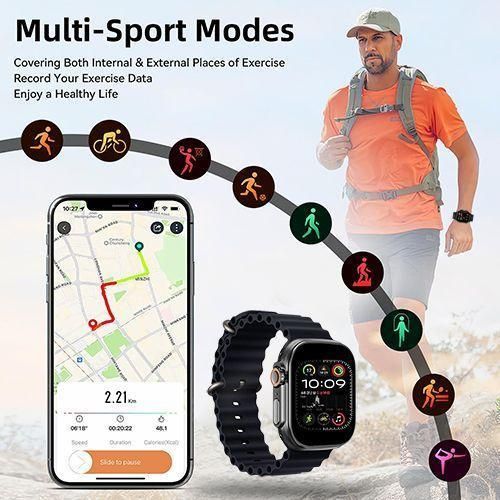 Generic Montre intelligente 2.19'' pouces Native Storm étanche C90PRO Noire - image 2