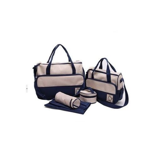 Generic Kit De Bébé Sac à Langer 5 Pièces + Kangourou - Bleu - image 2