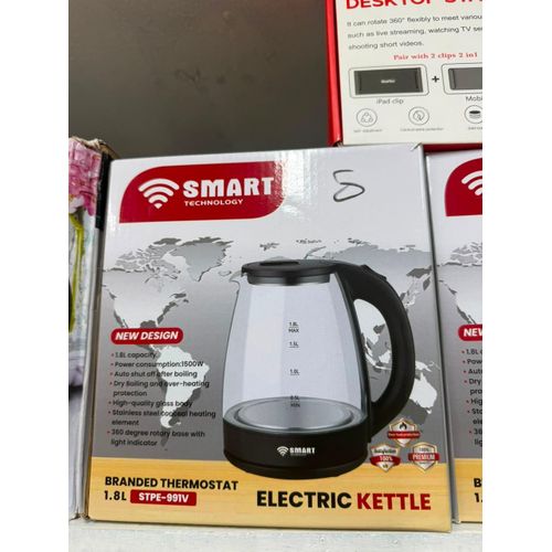 Generic SMART TECHNOLOGY Bouilloire Electrique En Verre Transparent 1,8L-Blanc