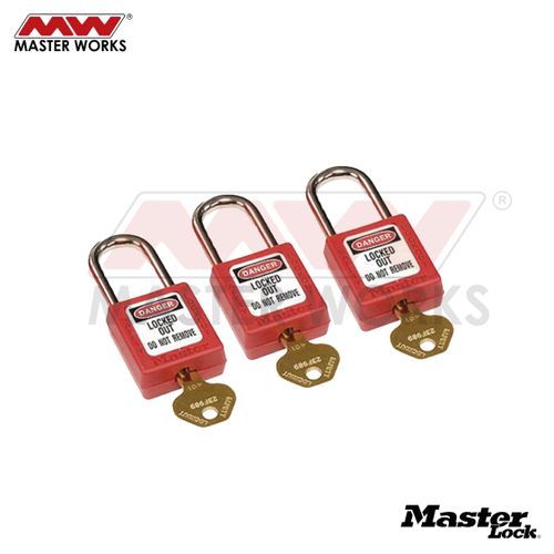 Lot de 3 Cadenas a clés MASTER LOCK M5EURTRILF - Tres Haute Sécurit