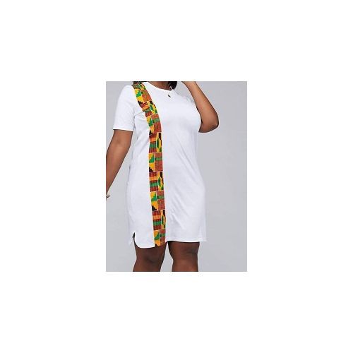 Robe pagne best sale melange tissu