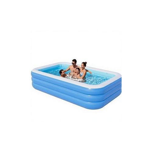 Generic Piscine Gonflable Familiale Bleue – 180 x 140 x 60 cm - image 2