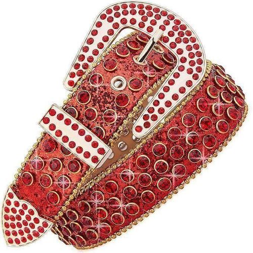 product_image_name-Generic-Ceintures En Strass Pour Homme Et Femmes , Ceinture En Cuir à Clous En Cristal De Style-1
