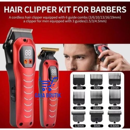 Generic Kit de tondeuse à cheveux avec affichage numérique rechargeable (2 en 1)