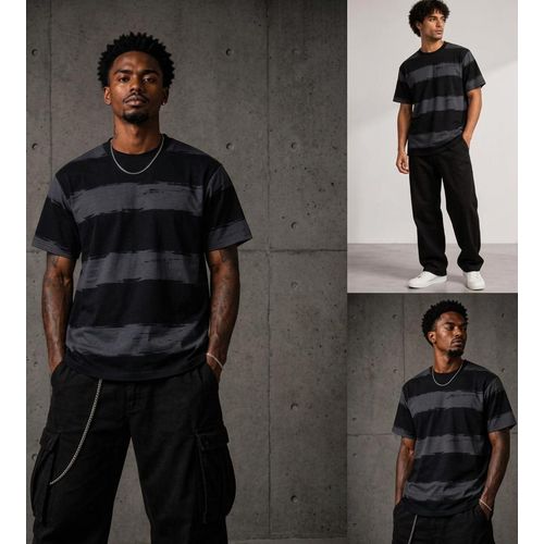 Fashion T-Shirt Oversize Manches Courtes - Noir