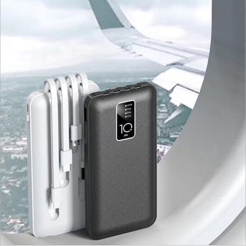 product_image_name-Generic-10000mAh Power Banks 4 Câbles Très Mince De Charge Intégrés - Noir-8