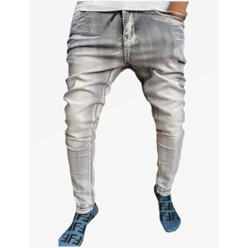 Pantalon jeans online gris homme