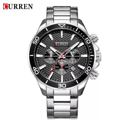 product_image_name-Curren-Montre De Luxe Pour Homme à Quartz En Acier Inoxydable Modèle 2023 - Fond Noir-2