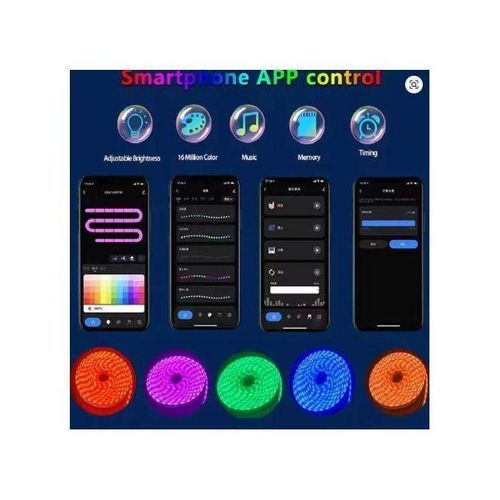 Generic Bande Lumineuse Contrôle Intelligent Flexible - 5 Mètres - image 4