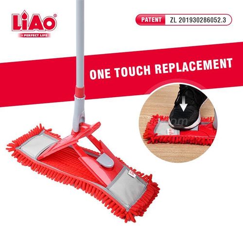 Generic Balai Serpillère Plat en Chenille avec Manche Réglable - image 2