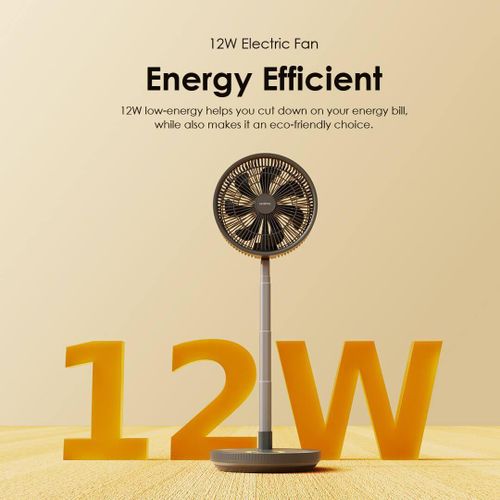 Generic SmartFoldingFan Ventilateur pliant rechargeable de type C - image 2