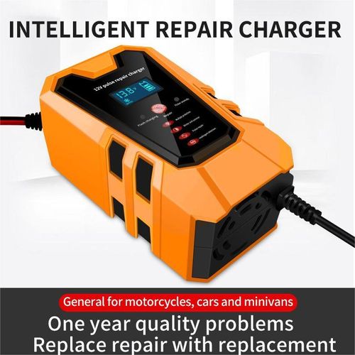 Chargeur Batterie Voiture Intelligent 12V 6A LCD Charge Rapide Auto Moto  Hiver