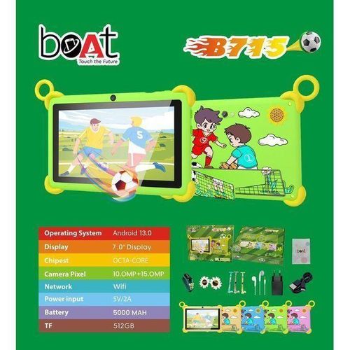 Generic Tablette Educative enfant 7 pouces Android 10, 8 Go de RAM, 256 Go de ROM, Bluetooth, Wi-Fi
