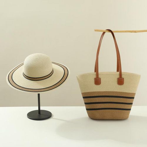 Generic Ensemble Sac de Plage et Chapeau Large Bord – Style Été Élégant - image 3