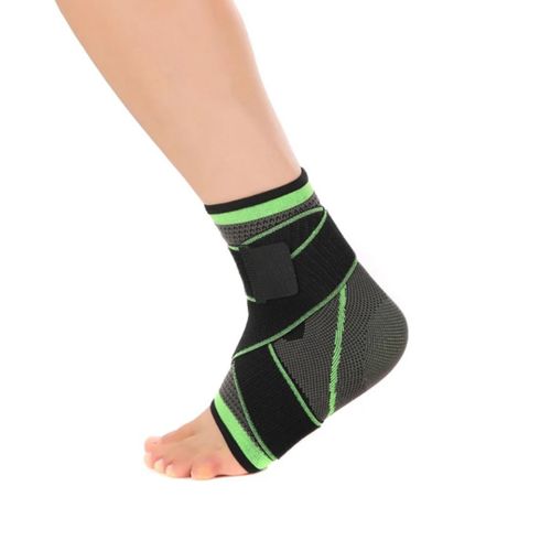 Generic Chevillère de Sport Professionnelle STRAP-X - Maintien Ajustable & Compression 3D - Noir/Vert - image 3
