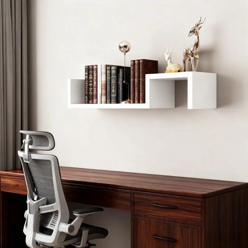 Generic Étagère murale, décoration murale simple, adaptée aux chambres et salons - Blanc - image 2