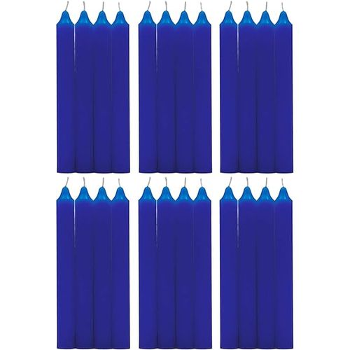 Generic 8 Bougies -Cierges De Prière Teintée Masse - Bleu Roi - image 2