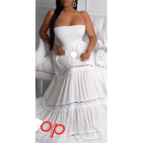 Robe de soirée blanche pas cher outlet