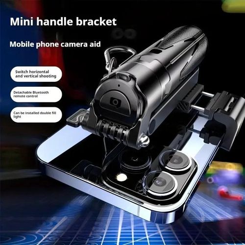 product_image_name-Generic-Mini Grip Quadripod 3-en-1 avec Télécommande Sans Fil, Trépied & Selfie Stick Extensible déclencheur à distance-Noir-3