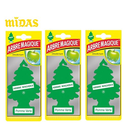 By Midas LOT DE 3 ARBRES MAGIQUES® - Désodorisant Voiture - Pomme - Prix  pas cher