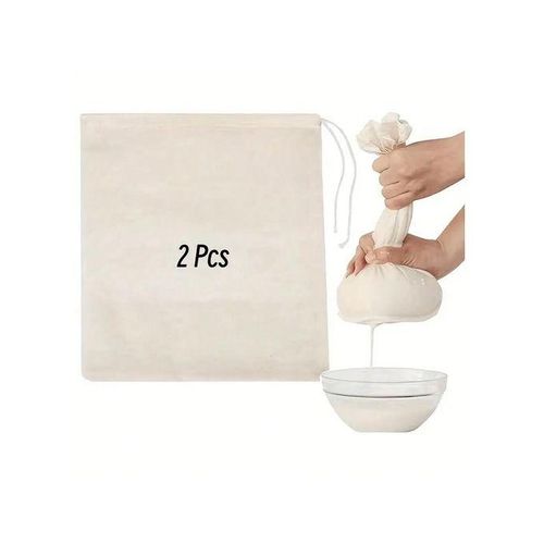 product_image_name-Generic-2pcs, Filter Reusable Bag, Cheese Cloths Strainer, Premium Nut Bag For Al Milk Soy Milk, Fine-1