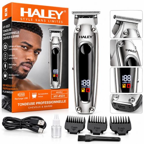 HALEY Tondeuse à Cheveux Professionnelle Rechargeable – Écran LED - image 3