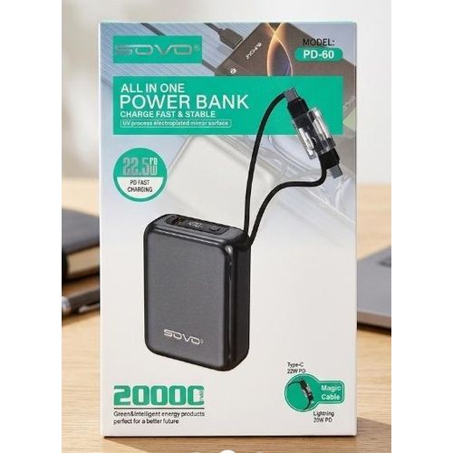 Sovo POWER BANK PD 60 20.000mAh Noir - image 2