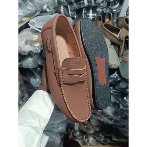Fashion baladeuse homme en cuir marron