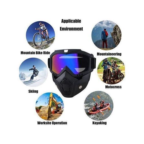 Generic Casque De Motocross Harley Coupe-vent - Lunettes De Soleil