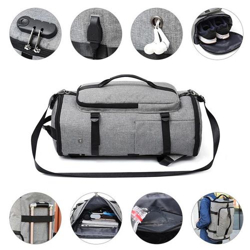 Sac à dos antivol avec cadenas et port usb gris MXZ - Hanoutdz