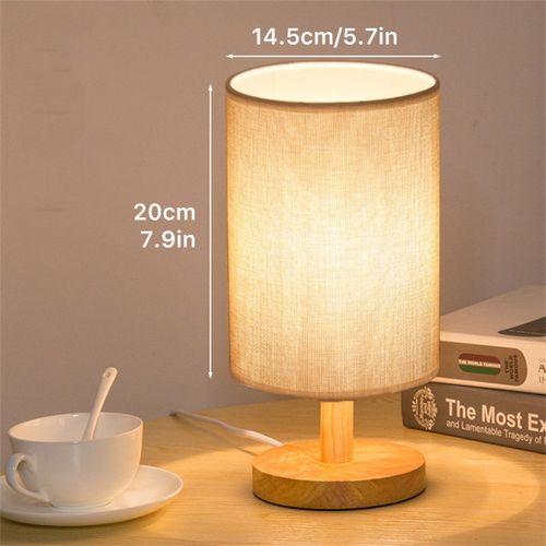 Generic Lampe De Table USB En Bois, Veilleuse LED, Lampe De Chevet,Lampe  Décorative En Tissu - Home Decor - Prix pas cher