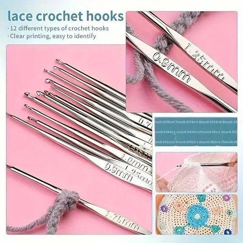 product_image_name-Generic-Kit de Crochet 130 pièces Kit de Tricot Complet avec Fils de Crochet, Crochets et Accessoires de Crochet dans un Sac de Rangement Suspendable-5