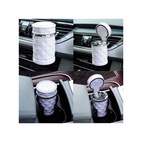 Car Cendrier De Voiture Avec Lumière LED, Portable En Alliage Universel,  Tasse En Aluminium, Sans Fumée, Auto, Ignifuge, Accessoires De Voiture -  Prix pas cher