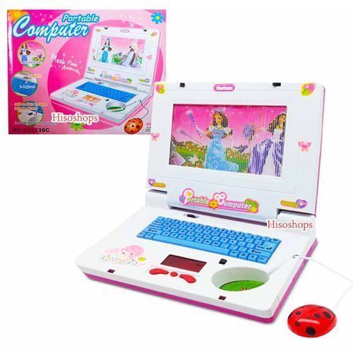 Ordinateur portable pour enfants, ordinateur d'apprentissage éducatif pour  les enfants de 3 ans +, effets sonores et musique Filles Jouet Faire  semblant d'ordinateur portable