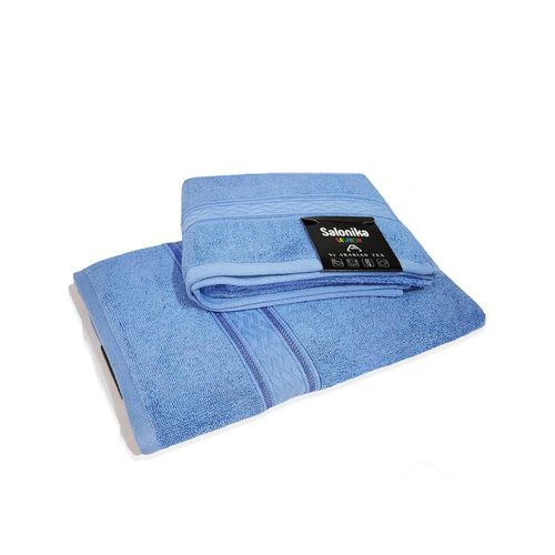 product_image_name-Generic-Serviette De Bain - 100% coton - À Motif - Taille Moyenne & Grande - Bleu-2