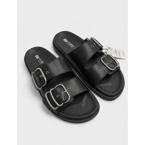 product_image_name-Pier One-Sandale,Tapette  à brides croisées cuir pour Homme ou Femme-Noir-1