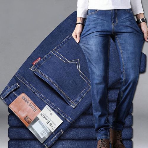 product_image_name-TOUPHY-Jean Homme Coupe Relaxée Classique Jambe Droite Léger -Bleu-1