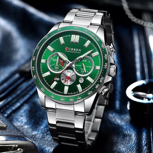 Montre fond vert new arrivals homme