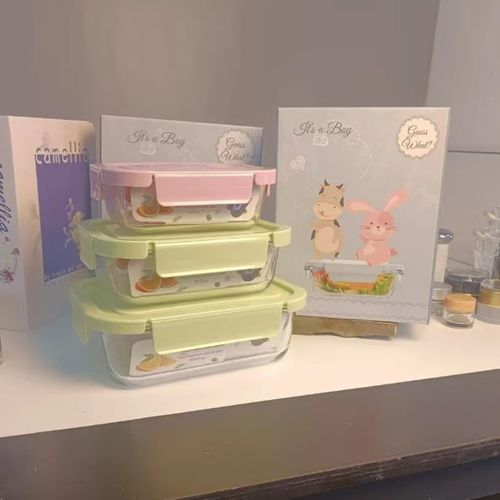 Generic Lot de 3 Boîtes de Conservation Alimentaire en Verre - image 3