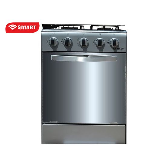 SMART TECHNOLOGY Cuisinière - Gaz 4 Feux Avec Four STC-5050S - Inox/Gris -  Garantie 6 Mois - Prix pas cher