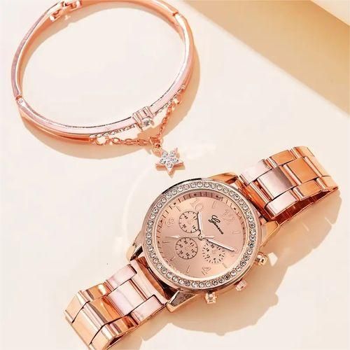 Fashion Montre Quartz Pour Femme Ensemble De Montres De Luxe