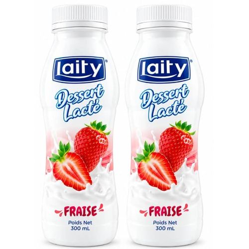 Laity Lait - Lot de 2 Déssert lacté Fraise - 300ml
