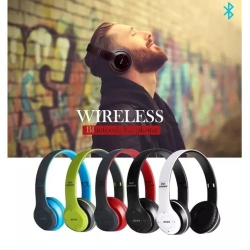 Generic P47 Bluetooth Écouteurs Sans Fil Écouteurs Casque Pour Samsung  IPhone Apple Xiaomi Huawei-Rouge - Prix pas cher