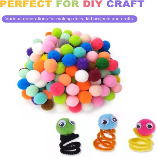 Generic Pompons 2000 Pièces 1CM Craft Petite Pompoms Loisirs Creatifs Multicolores Pompons - image 3