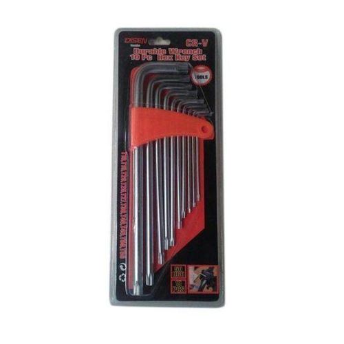 product_image_name-Generic-Clé Allen, Clé Complet Pour Tous Vos Travaux De Mécanique Clés Allen - Acier Inoxydable - 10Pièce - Argent-1