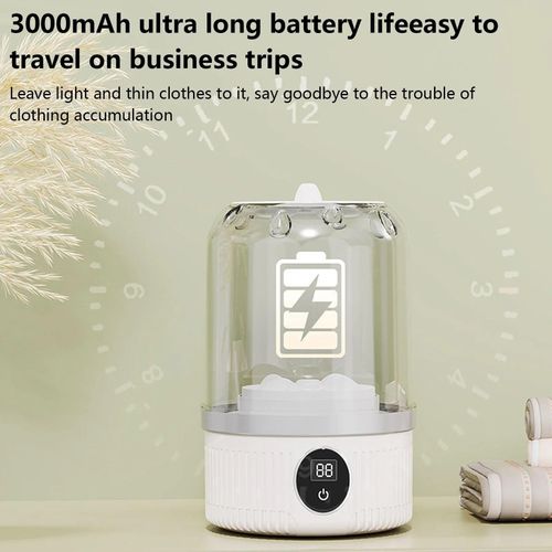 product_image_name-Generic-Machine à laver portable délicate - Mini machine à laver sans fil rechargeable 3000mAh avec mode lavage doux, adaptée pour soutiens-gorge/sous-vêtements/chaussettes - Blanc-8