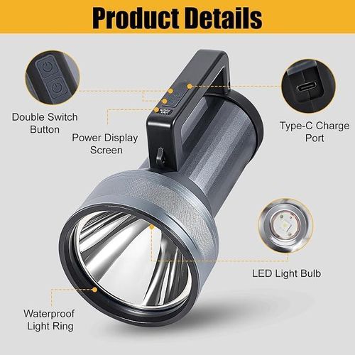 Generic Grande Lampe Torche LED Rechargeable – 1500 W - image 2
