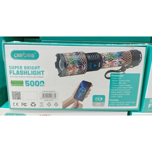 Generic Lampe Torche LED Rechargeable USB-C 5000 mAh - image 2
